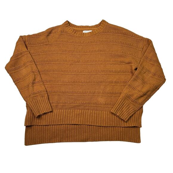 Cupcakes and Cashmere Relaxed Slouchy Chunky Knit Pullover Sweater Brown Large - Picture 1 of 6